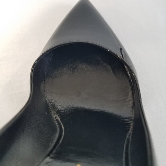 Saint Laurent Black Patent Leather Heels SIZE 36  Dust Bag Pumps 4" Zoe 85 ? - Picture 16 of 17